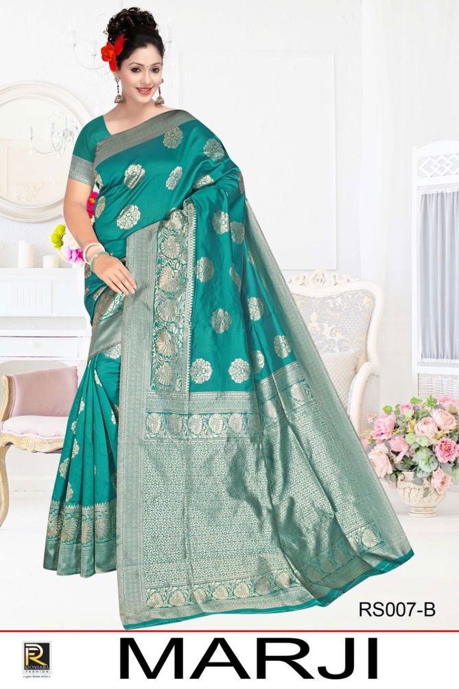 Ronisha Marji  Latest Fancy Casual Wear Designer Rich Look Exclusive Silk Saree Collection